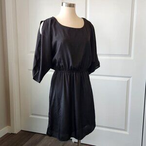 Studio Y Black Cold Shoulder Midi Dress Size M